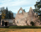 Dryburgh Abbey, Scotland, east cloistral range of ruined Monastery of Premonstratensian canons, founded 1150